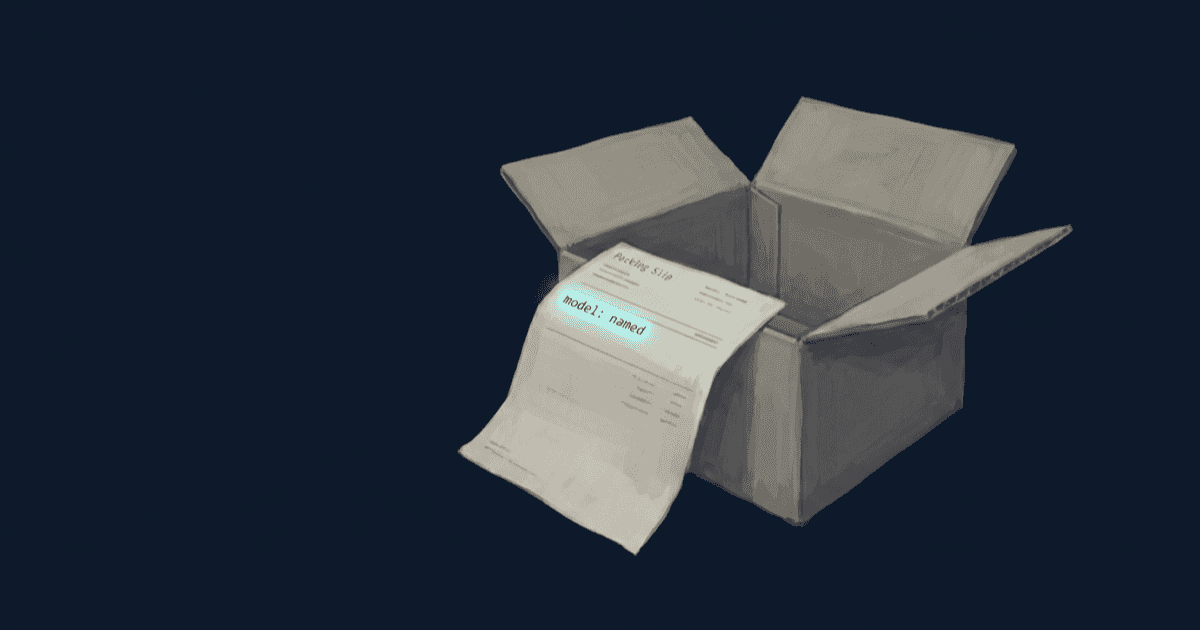 Editorial illustration: a single glass tower glowing cyan above the waterline, suggesting visible AI consumption. Below the waterline, a vast underwater factory of hands at keyboards, conveyor belts, and labelled data cards. A thin cyan seam runs along the waterline; receipt cards rise through it from below to the right of the tower. The hidden human labour that makes AI work, and the runtime layer that gives it a verifiable trail.