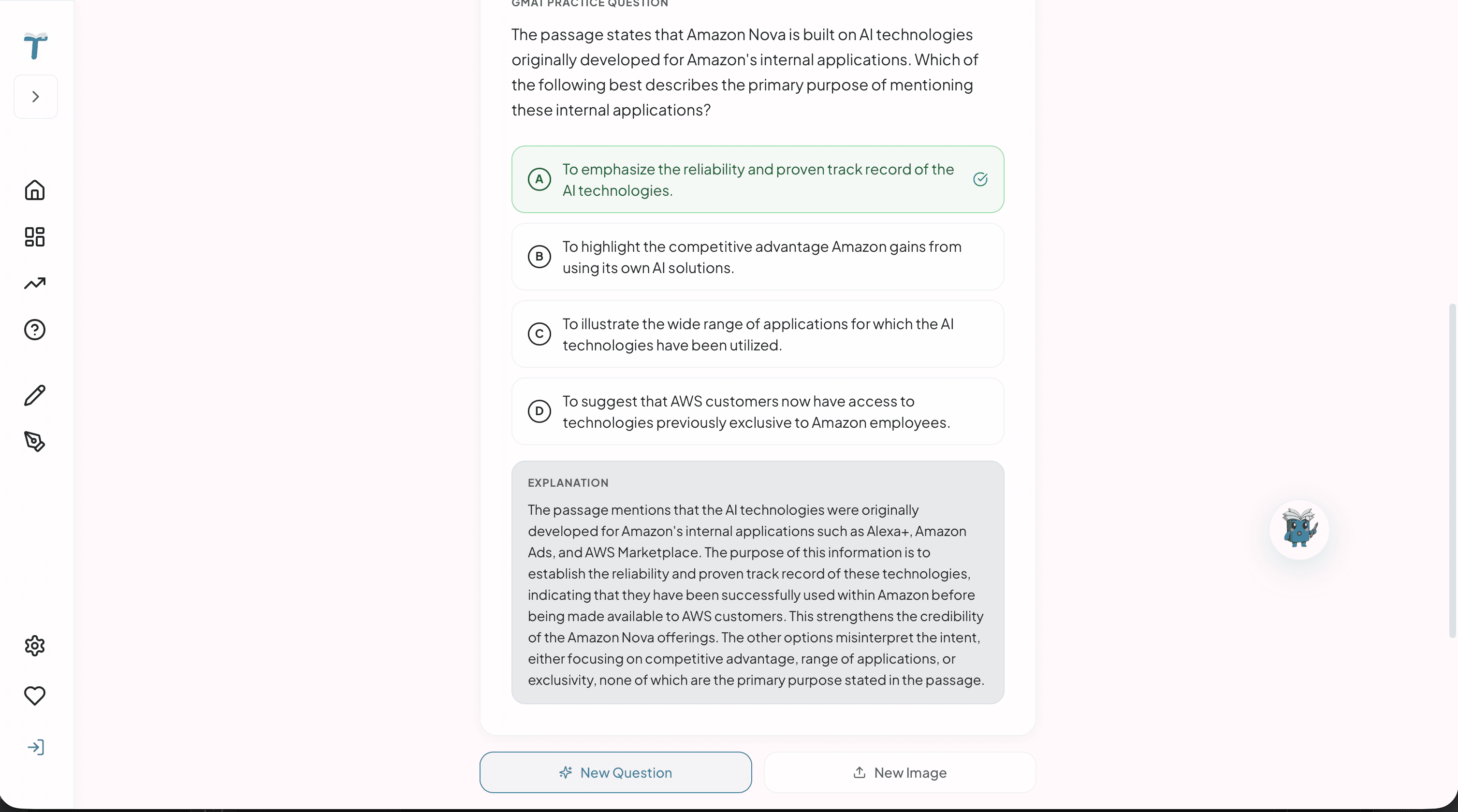 Snap a Problem, Nova multimodal vision generating a practice question from a photo